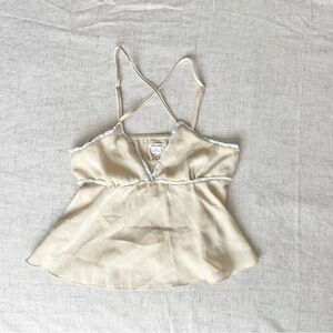Urban outfitters kimchie blue Strappy Top with Lace Trim